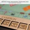Personalized Board Organizer Custom Frame Compatible with Monopoly and Game Pieces | Economic Themed Organizer | 4 Sides and 4 Corners view 4
