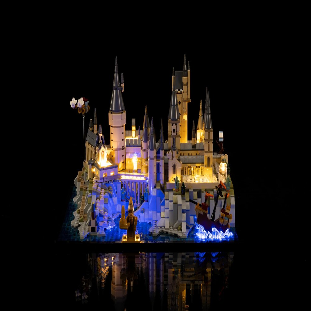 Brick Loot LED Light Kit Compatible with Hogwarts Castle and Grounds Set 76419 USB Powered Lighting Upgrade for Harry Potter Display Models, Easy Install LED Mod Kit (Model Not Included)