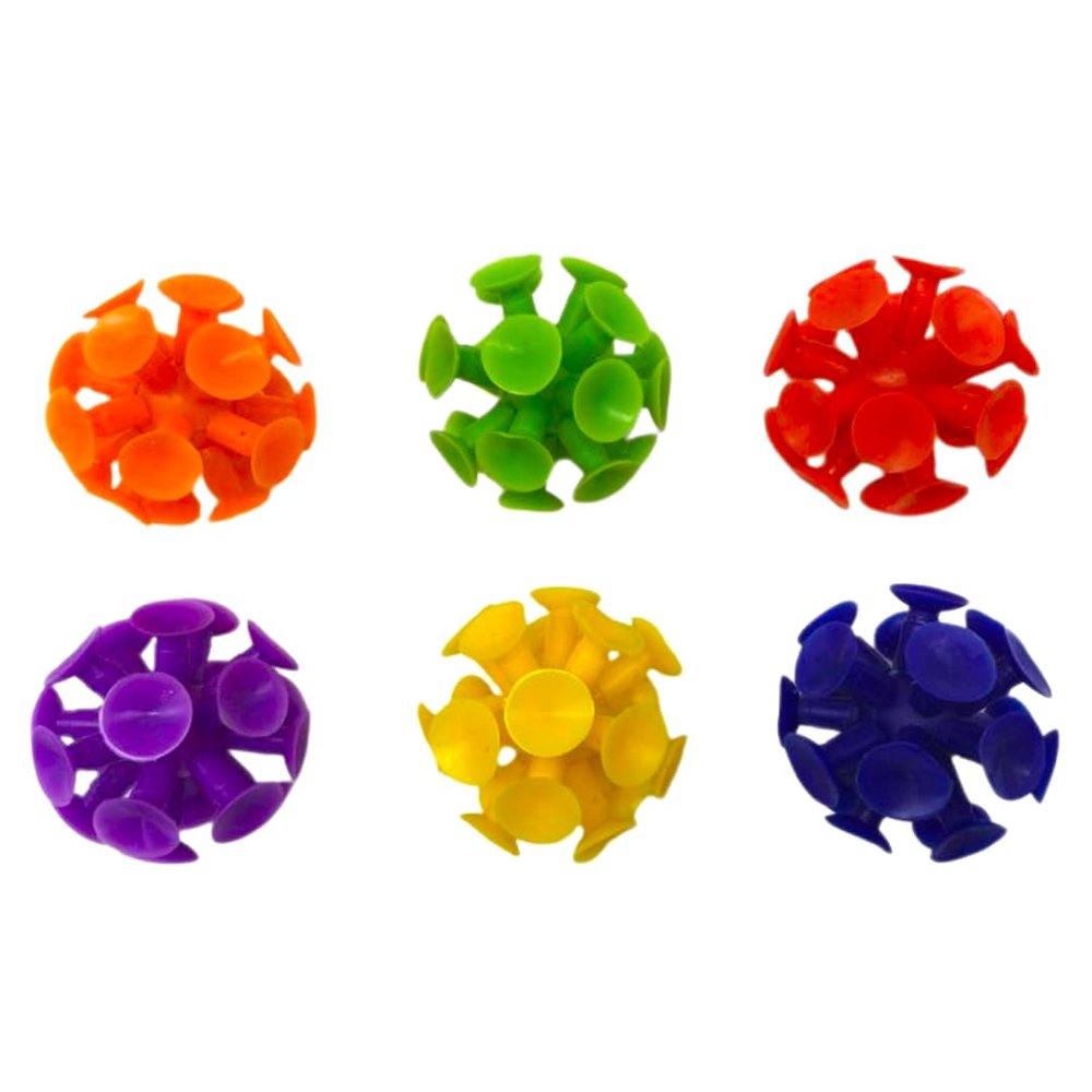 Mardi Gras Spot 2" Suction Cup Ball - Assorted Colors (Pack of 6)