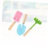 GANAZONO 2sets Kids Tools Set Mini Metal Trowel Rake Shovel Wooden Handles Safe for Boys Girls 3pcs*2 view 4