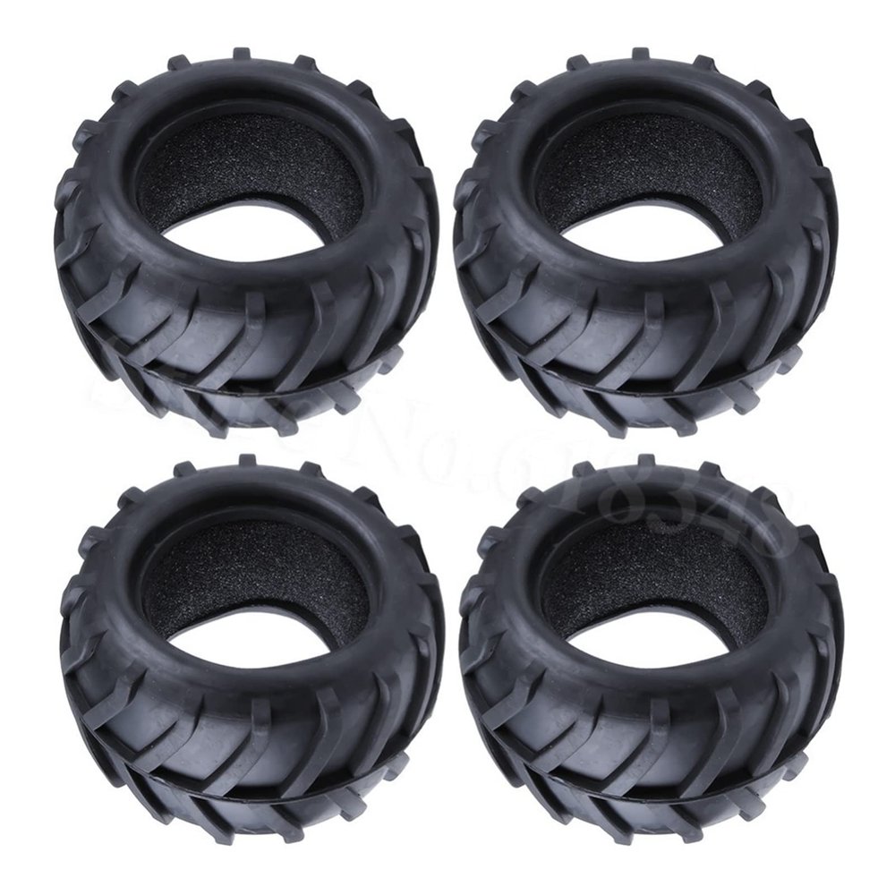 4pcs/lot Rubber Tire OD :82mm ID:52mm Width:46mm with Foam Inserts for RC 1/16 for Monster Truck Modification Accessories