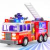 JOYIN LED Fire Truck Toy for Toddlers - LED Projections & Sirens, Bump and Go Fire Engine Trucks with Mode Switch & Volume Control, Kids Firetruck, Boy Toys, Christmas Birthday Gifts for Grandkids view 1