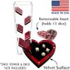 C4Labs Heart Dice Tray with Display Insert | Color and Lid Options | Valentines and other Gifts view 2