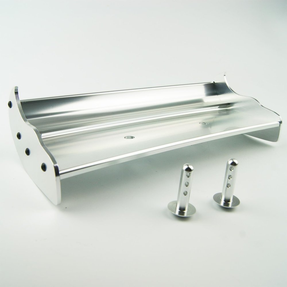Aluminum Alloy Rear Wing Fits HPI KM Baja 5B 5T 5SC Buggy Truck 1/5 (Silver)