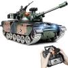 Supdex RC Tank, 1:18 Alloy Metal US M60 Remote Control Army Model Toys, 2.4Ghz RC Vehicle with Realistic Smoke, Sound and Lights, Military Tank That Shoots BBS for Adults and Kids view 1