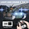 Supdex RC Tank, 1:18 Alloy Metal US M60 Remote Control Army Model Toys, 2.4Ghz RC Vehicle with Realistic Smoke, Sound and Lights, Military Tank That Shoots BBS for Adults and Kids view 4