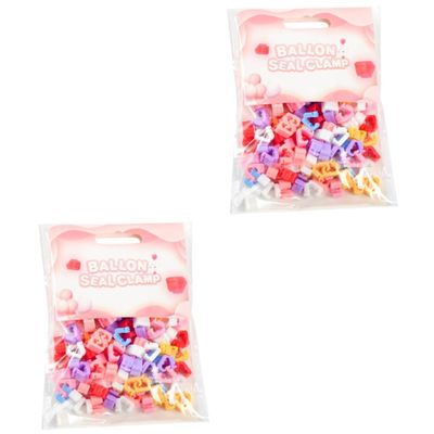 ibasenice 200pcs Plastic Balloon Sealing Clips for Easy Knotting and Decorating Birthdays Weddings and Holidays Essential Balloon Accessories for Festive Events