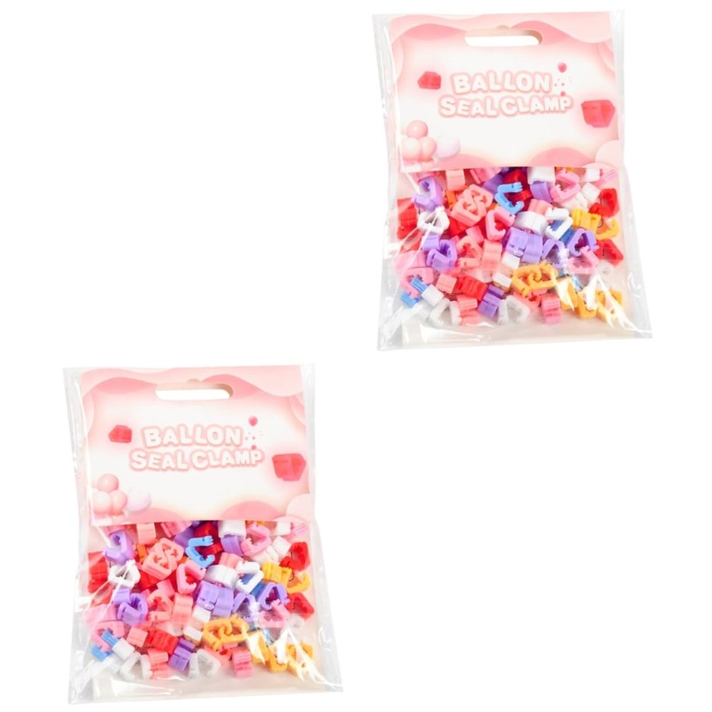ibasenice 200pcs Plastic Balloon Sealing Clips for Easy Knotting and Decorating Birthdays Weddings and Holidays Essential Balloon Accessories for Festive Events