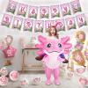 Stegosaurus Inflatable Axolotl Costume for Kids Halloween Costumes Kid Blow Up Costume Ride on Axolotl Costumes for Girls Boys Cosplay Party view 3