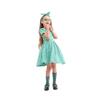 Rabtero Kids 50s Costume, 1950s Dresses for Girls, Polka Dot Dress with Headband, Glasses and Socks for Girls 7-8 Years, Large, Green view 3