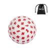Poludie 100 Sided Polyhedral Dice, Single D100 Game Dice, 100 Sided Cube with Black Pouch, D100 die 48 mm (White with Red Number) view 1