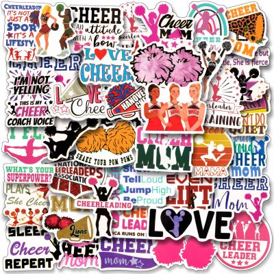 100 PCS Cheer Stickers - Vinyl Waterproof Cheer Leader Stickers for Water Bottle, Laptop, Luggage