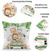 Cute Animals Personalized Baby Name Nursery Throw Pillow Cover for Baby Boy Girl Gift Custom Pillow with Name Personaized Throw Pillow Cove Sofa Couch Cushion Home Decor Pillow view 2