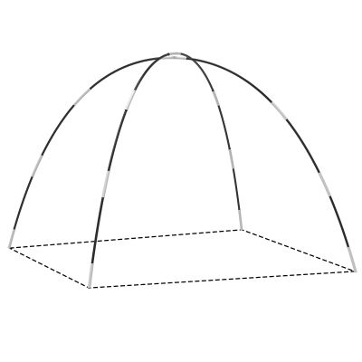 Ai-Uchoice Kids Play Tent Poles 60*60*44 Replacement Poles for Child Tent Fiberglass Poles for Space World/Galaxy/Observatory/Dinosaur Style,Length 132"
