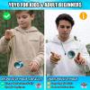 YOYOSTUDIO T16 Professional Yoyo for Kids 8-12, Responsive/Unresponsive Yoyo for Beginners - Complete Kit with Bearing, 10 Strings, Case & Glove (Black Blue Silver) view 3