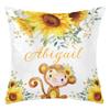 Cute Animals Personalized Baby Name Nursery Throw Pillow Cover for Baby Boy Girl Gift Custom Pillow with Name Personaized Throw Pillow Cove Sofa Couch Cushion Home Decor Pillow view 1