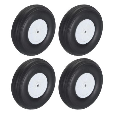 MECCANIXITY RC Airplane Wheels 4.53" OD RC Airplane,Aircraft PU Sponge Wheels,Tire Tail Wheel RC Aircraft Foam Wheel Replacement for DIY RC Model Plane Aircraft Pack of 4