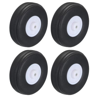 MECCANIXITY RC Airplane Wheels 1.5" OD RC Airplane,Aircraft PU Sponge Wheels,Tire Tail Wheel RC Aircraft Foam Wheel Replacement for DIY RC Model Plane Aircraft Pack of 4