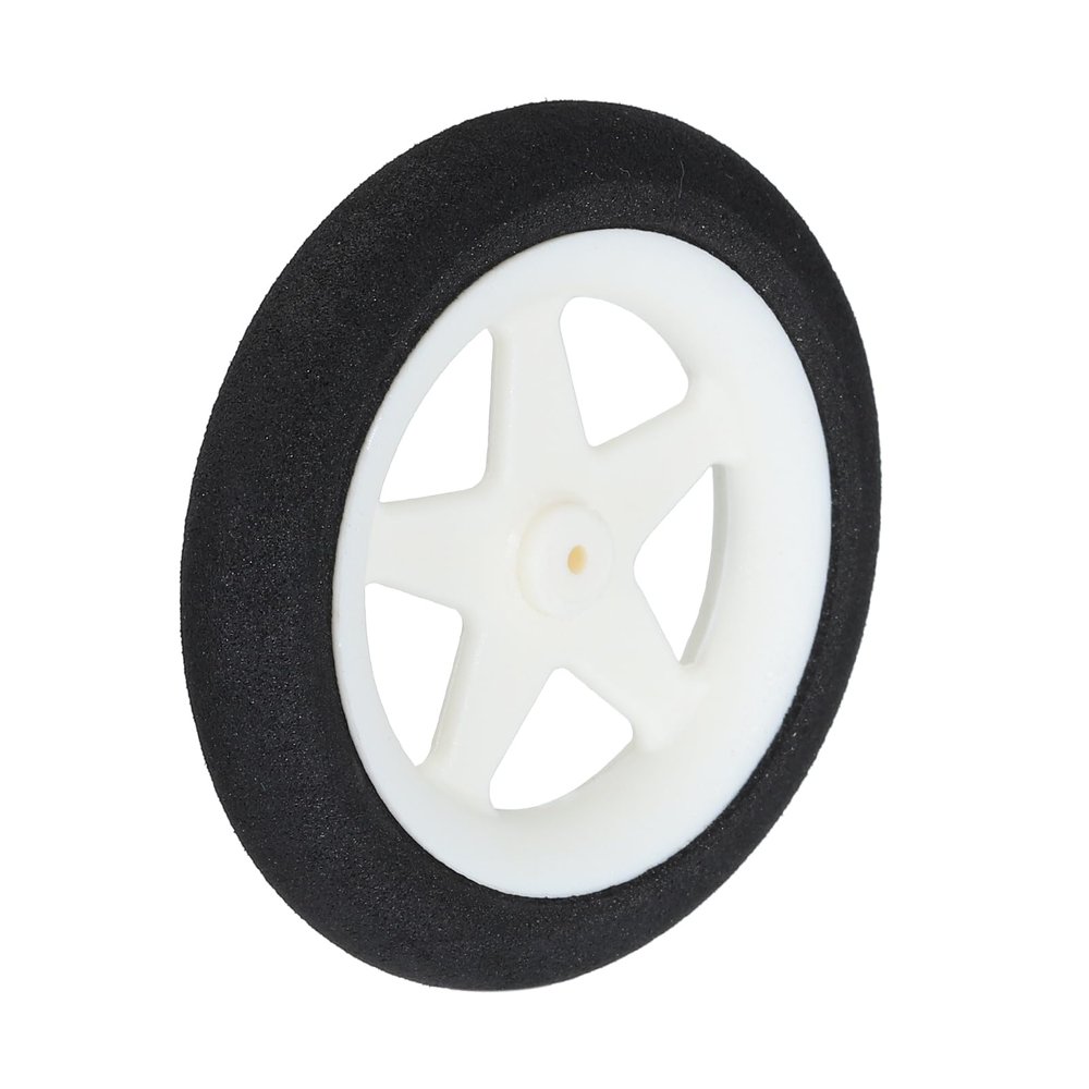 MECCANIXITY RC Airplane Wheels OD 2.36" xID 0.08",White RC Airplane Aircraft Sponge Wheels RC Aircraft Foam Wheel Replacement for DIY RC Model Plane Aircraft,Pack of 1