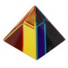 Dilwe Optical Crystal Photography Prism Set, Pyramid Iridescent Suncatcher, Rainbow Color Prism Glass Pyramid Desk Ornament, Cube Color Prism for Home Office (50MM) view 3