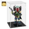 LANSCOERY Acrylic Display Case, Assemble Showcase Display Box for Collectibles, with Dustproof & Seamless Display Design, 6x6x8inch Black Base view 1