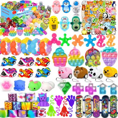 117 PCS Party Favors for Kids 4-8-12, Pop Fidget Toys, Goodie Bag Stuffers, Treasure Box Toys for Classroom Prizes, Pinata Stuffers, Goodie Bags Filler, Prize Box toys for Kids Classroom