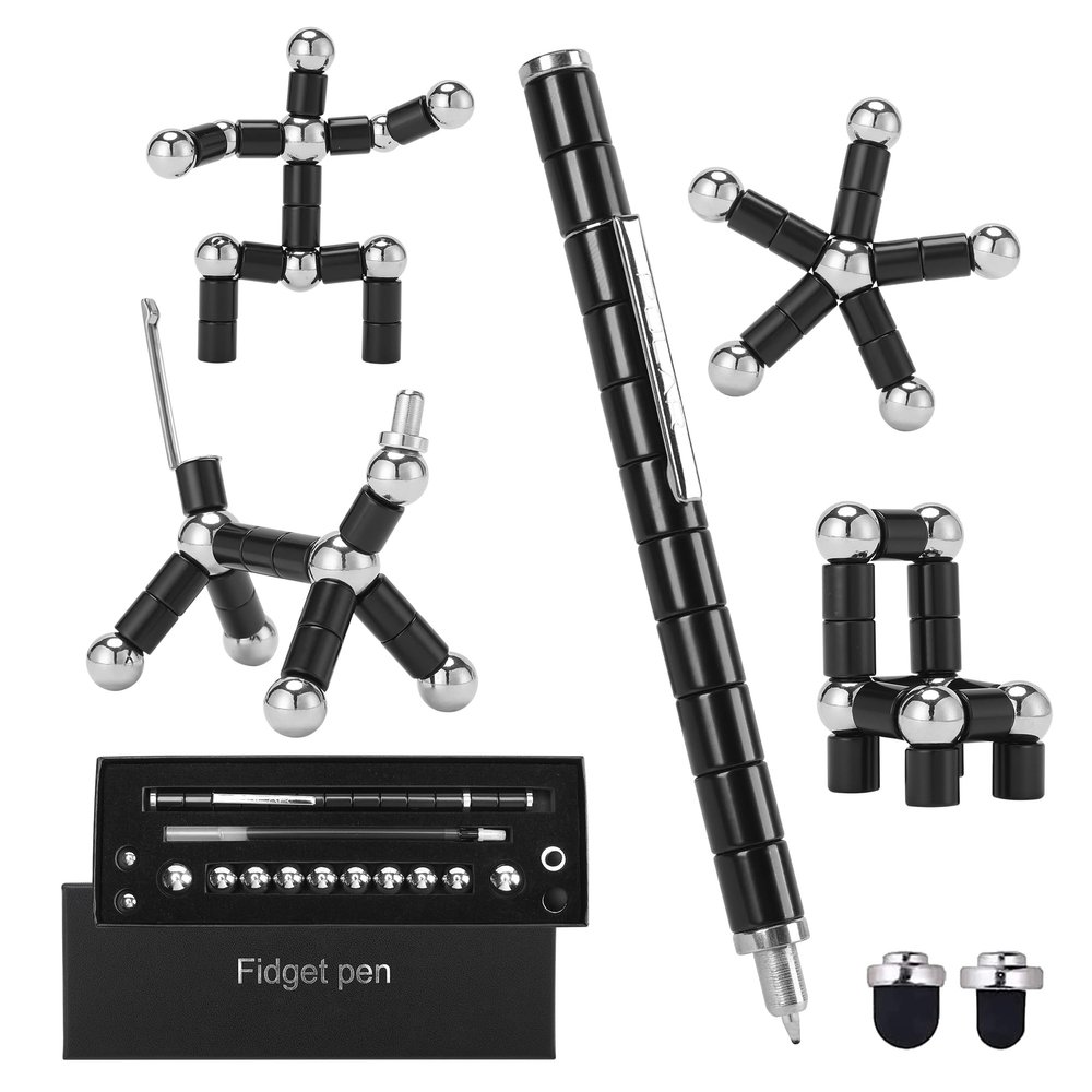 Fidget Pen - Decompression Magnetic Toy, Relieve Pressure Novel Gifts for Kids or Friends! (Black)