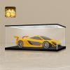 LANSCOERY Small Acrylic Display Case with Adjustable Yellow/White/Warm LED Light, UV Protection Clear Display Box, Dustproof Showcase for Action Figures, Models, Collectibles - 6x4x4inch view 1