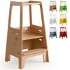 AVDAR Toddler Standing Tower Wooden Toddler Stool for Kitchen Adjustable, Winner 2023 of Contemporary Good Design, Montessori Kitchen Tools view 1