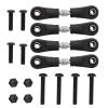 Pilipane Aluminum Turnbuckle Pull Rod Steering Linkages Arm Tie Rod Ends Servo, 4Pcs Steering Tie Rod Set Black Metal, Compatible with Himoto RedCat Racing 1/10 On Road RC Car (42 50)