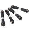 Pilipane Aluminum Turnbuckle Pull Rod Steering Linkages Arm Tie Rod Ends Servo, 4Pcs Steering Tie Rod Set Black Metal, Compatible with Himoto RedCat Racing 1/10 On Road RC Car (42 50) view 2