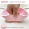 BRVTOT Baby Toddler Bowls 2 Pack, Non Slip Silicone Bowl with Suction BPA Free, Led Weaning Feeding Dishes Bowls Set for Baby Toddlers Kids, Dishwasher & Microwave Safe, Light Pink & Light Blue view 2