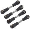 Pilipane Aluminum Turnbuckle Pull Rod Steering Linkages Arm Tie Rod Ends Servo, 4Pcs Steering Tie Rod Set Black Metal, Compatible with Himoto RedCat Racing 1/10 On Road RC Car (46 55) view 4