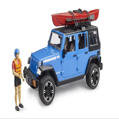 Bruder 02529 Jeep Wrangler Rubicon Unlimited with Kayak and Kayaker
