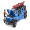 Bruder 02529 Jeep Wrangler Rubicon Unlimited with Kayak and Kayaker view 2