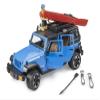 Bruder 02529 Jeep Wrangler Rubicon Unlimited with Kayak and Kayaker view 3