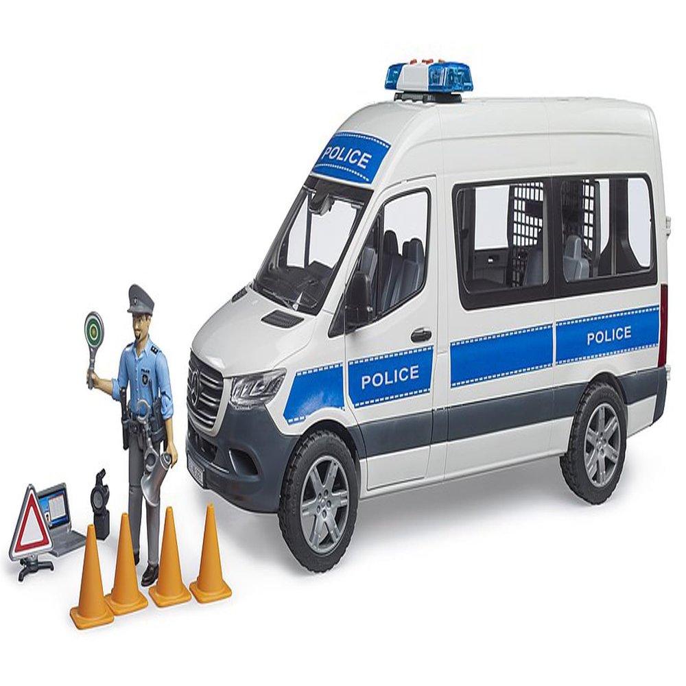 Bruder 02683 MB Sprinter Police Emergency Vehicle with Light & Sound Module