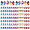 Bememo 100 Pcs Mini Jesus Figurines Bulk Little Jesus Toys Original Design Rubber to Hide and Seek Religious Party Favor Sunday Craft Baptism Gift for Easter Egg Stuffers(Multicolor) view 1