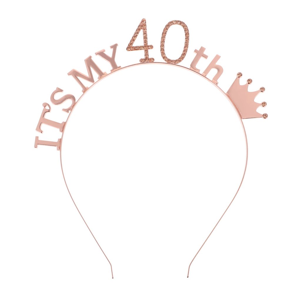 Amosfun 1pc Birthday Party Crown Hair Band Rhinestone Number Letter Design Lightweight Birthday Hair Accessories for Celebrations and Photo Props for Boys and Girls and Adults