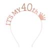 Amosfun 1pc Birthday Party Crown Hair Band Rhinestone Number Letter Design Lightweight Birthday Hair Accessories for Celebrations and Photo Props for Boys and Girls and Adults view 1