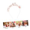 Amosfun 1pc Birthday Party Crown Hair Band Rhinestone Number Letter Design Lightweight Birthday Hair Accessories for Celebrations and Photo Props for Boys and Girls and Adults view 2
