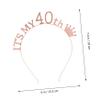 Amosfun 1pc Birthday Party Crown Hair Band Rhinestone Number Letter Design Lightweight Birthday Hair Accessories for Celebrations and Photo Props for Boys and Girls and Adults view 4