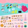 Costzon 2-in-1 Kids Kitchen Playset & Grocery Store, Double-Sided Pretend Play Kitchen with Light & Sound, Ice Maker, Sink & Faucet, 82 Accessories, Toddler Market Stand for Boys Girls Ages 3+ view 3