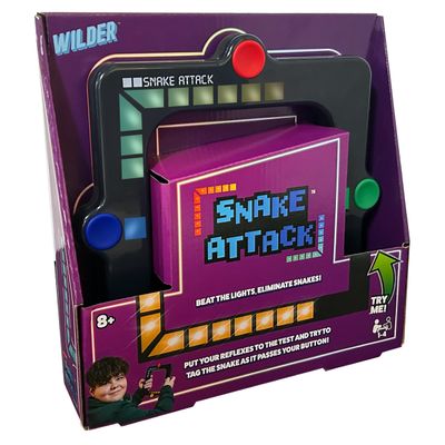 Snake Attack Electronic Handheld Game  Solo and Multiplayer Reflex Game for Kids Ages 8+