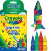 CreateOn Crayola Mini Magnetic PIP-Tiles, Building Set for Kids, Magnetic Building Toys for Kids, STEM Travel Toys for Boys and Girls Ages 3+, 42-Piece Set (Bold) view 1