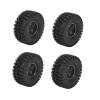 1.9 Inch RC Crawler Tire Rubber Tire with Aluminum Alloy Rim for SCX10 1/10 Crawlers Cars (#4) view 1