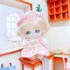 niannyyhouse 10cm~15cm Plush Doll Clothes Berets Suspender Skirt White Shirt Accessories Doll Dress Up (Pink) view 2