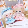 niannyyhouse 10cm~15cm Plush Doll Clothes Berets Suspender Skirt White Shirt Accessories Doll Dress Up (Pink) view 3