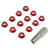 VERBANA 12PCS Radio Control Switch Color Nut Kit Spare Part for Futaba Control Transmitter Accessories Part (Color : 12PCS Red) view 1
