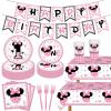 118 Pcs Pink 1st Birthday Party Supplies Girls One Paper Plates Napkins Cups Forks Tablecloth Banner for Girl's 1st Birthday Baby Shower Party Decorations, Serve 20 view 1